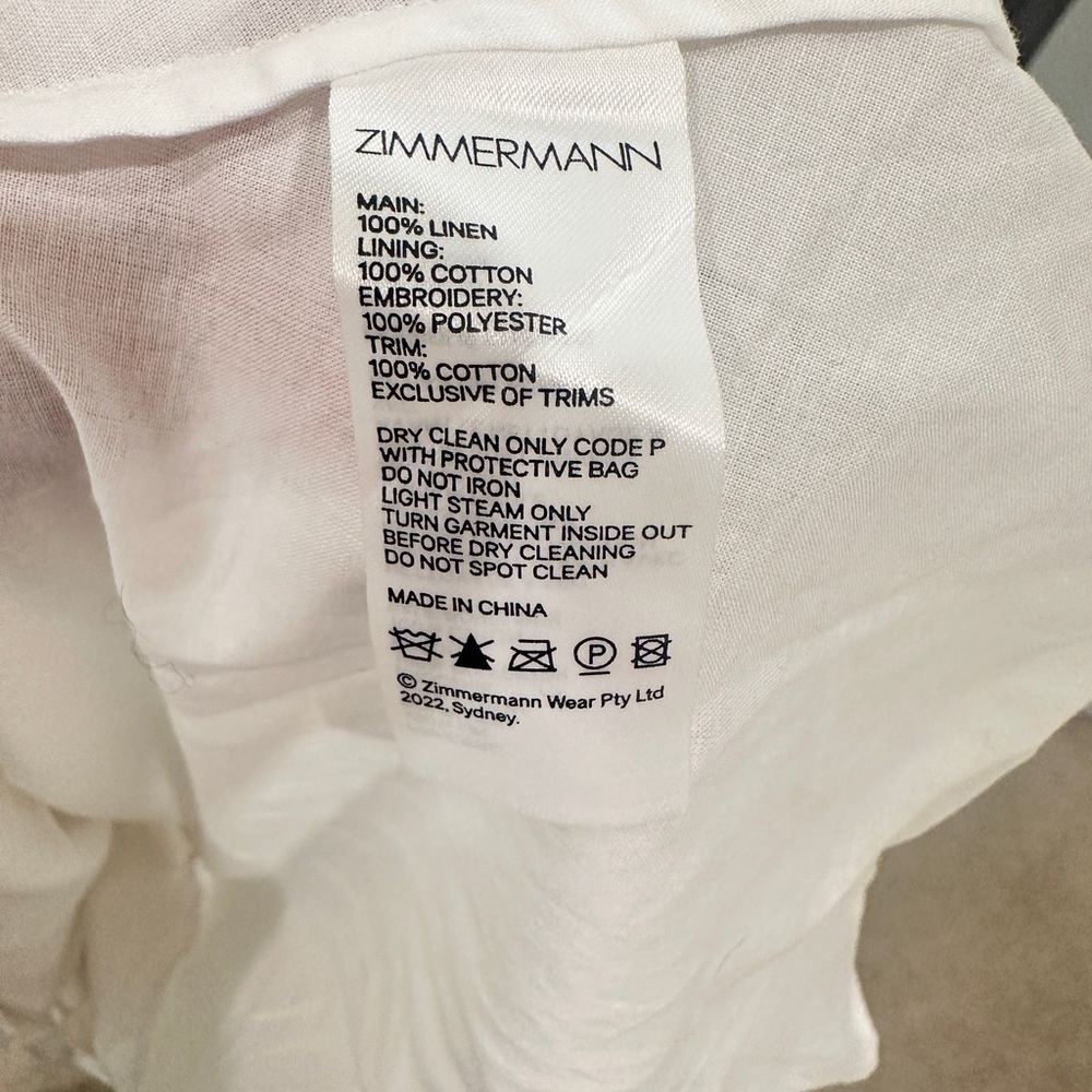 Zimmermann Cream and Gold Lace Long Sleeve Dress - Picture 6 of 7